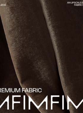 Y*L面料 真丝丝绒面料浅咖灰色弹力服装布料 宽110CM 意大利直邮