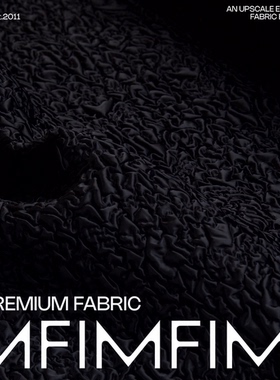 BAL面料50%PL50%PA夹太空棉黑色绗缝布料防水面料宽120CM 意大利