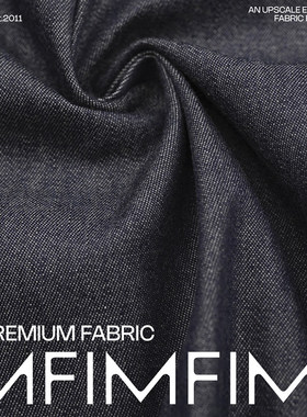 ARM 棉牛仔面料藏蓝色幻色感牛仔衬衫外套裤子布料宽152CM291G/M