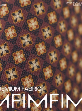 意大利进口PINTO  WV羊毛小花印花奢侈品同源面料 宽145CM