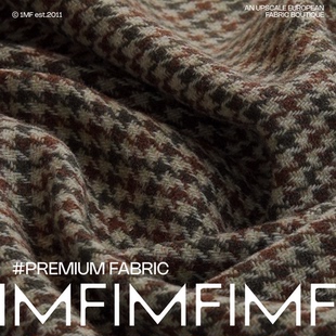 446G 面料宽150CM M意大利进口 WV羊毛千鸟格服装 B.VE面料