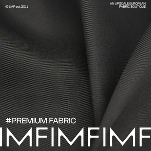 JIS面料 CO棉质斜纹超细嘎巴甸黑色风衣夹克面料 幅宽149CM