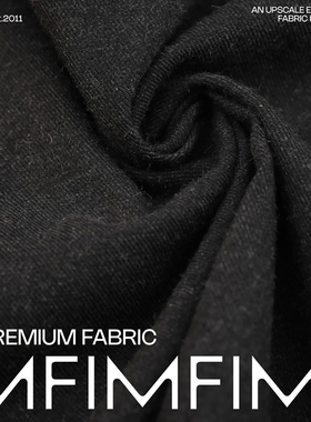 ARM 黑色羊毛斜纹布料 秋冬毛衣打底衫服装面料 意大利进口