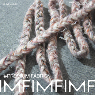 JY粉白色小香风镶边条辅料