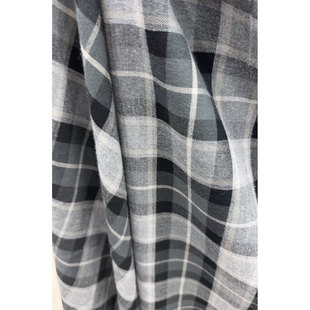 面料 阔腿裤 幅宽145CM 230G 意大利进口 G&CC CO棉黑灰格纹衬衫