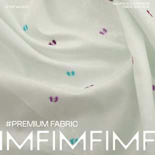 60G 绿色铃兰仙女 日本高货乳幼儿标准棉质波点提花面料宽1.1M