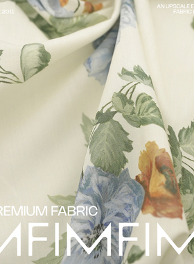 摄政风格牡丹B 英国品牌LIBERTY tana Lawn 长绒棉布136CM 104G/M