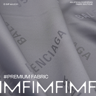 幅宽140CM BAL面料 布料 面料灰色字母提花服装 法国直邮 时装