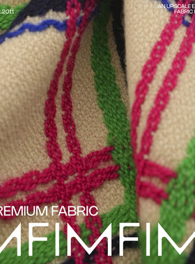 G&CC WV初剪羊毛立体线条格纹外套大衣面料宽146CM 650G/M 意大利