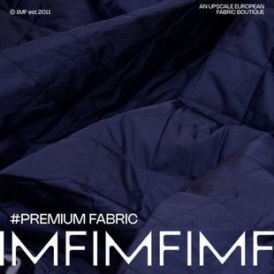 意大利直邮 宽140CM ARM面料 绗缝面料群青色菱形格棉服布料