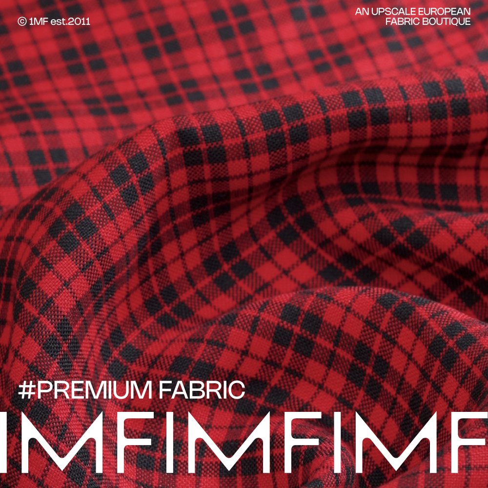 G&CC .LI亚麻红黑格面料 宽150CM 282G/M意大利直邮 800915C,居家布艺,海绵垫/布料/面料/手工diy,淘宝优惠券,粉丝福利购,淘宝优惠卷