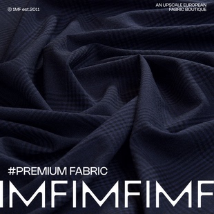 意大利直邮89%羊毛10%PL1%EA威尔士亲王格泡泡纱布宽150CM317G