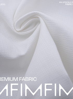 G&CC .CO 纯白色牛仔感裤子外套肌理感布料面料 幅宽145CM