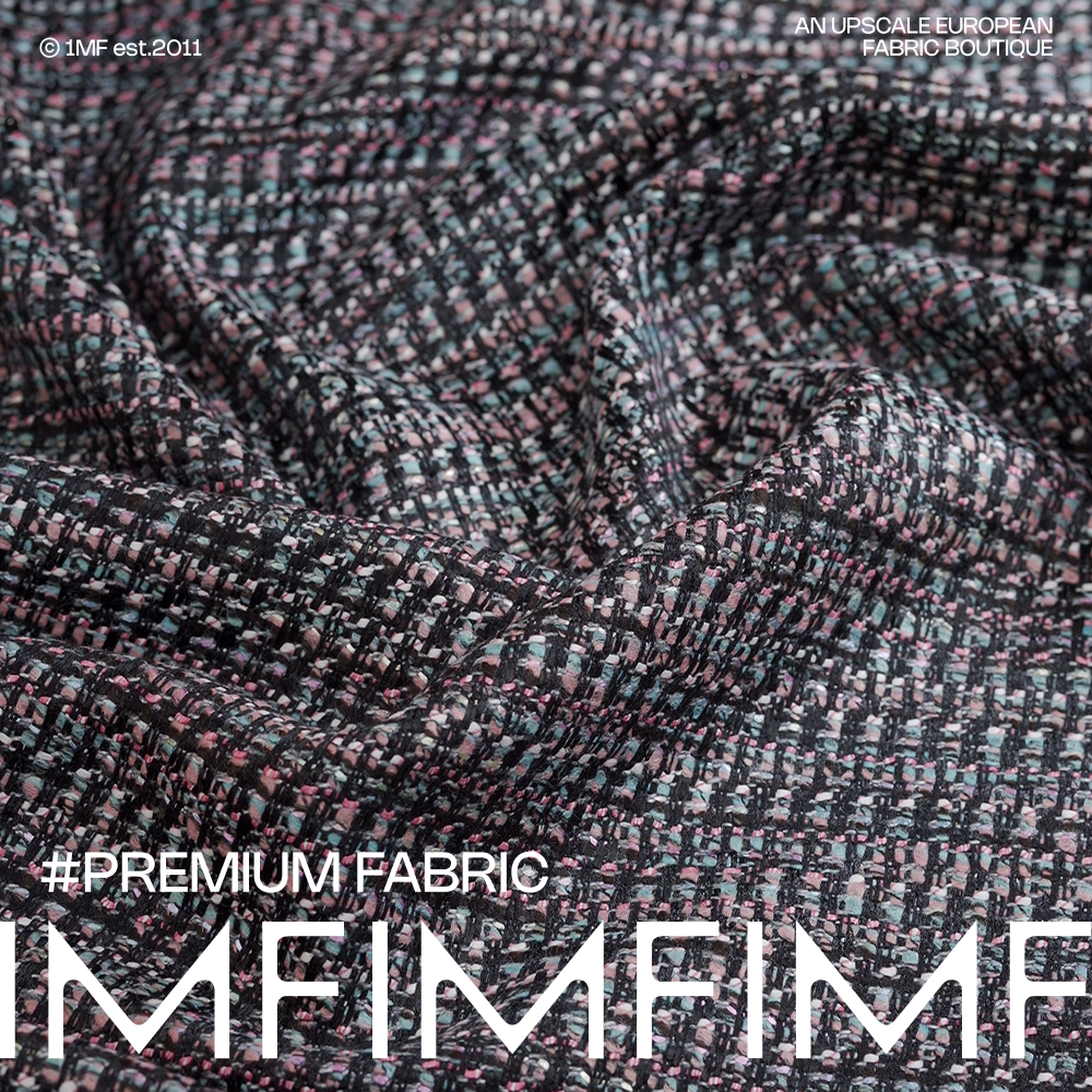 羊毛棉交织针织小香面料粗花呢布