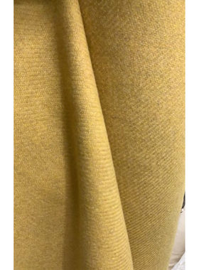 G&CC  羊毛斜纹黄色外套大衣面料 宽155CM 意大利直邮进口