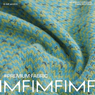 600G 意大利直邮 40%左右羊毛黄蓝千鸟格布料宽140CM 香香面料