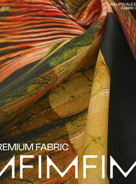 PINTO棉灯芯绒柔软光影印花衫连衣裙面料 意大利进口