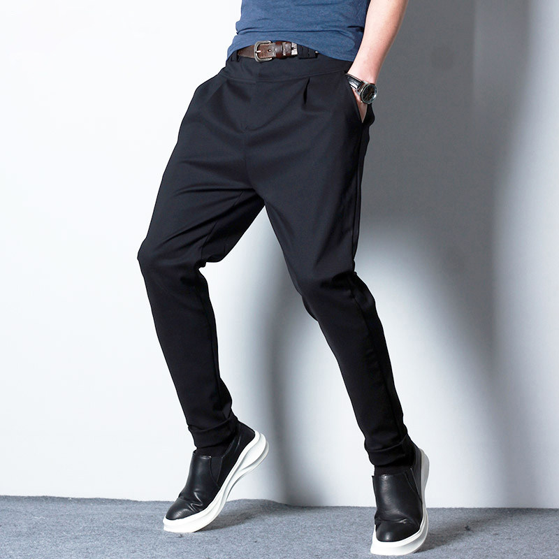 裤子男秋冬潮流商务休闲裤百搭弹力纯色西裤直筒裤小脚宽松哈伦裤,男装,休闲裤,淘宝优惠券,粉丝福利购,淘宝优惠卷