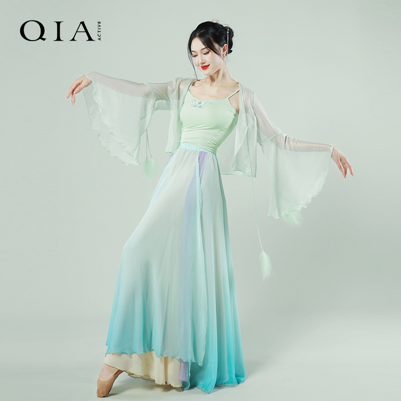 琪亚民族舞飘逸纱衣仙气舞蹈服