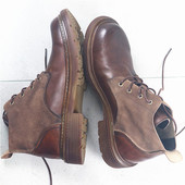 帅气 头层牛皮短靴子 4.5厘米软底 松弛感 手工做旧自然棕色