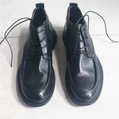 炒鸡舒适透气 柔软胎牛皮 羊皮里拉链系带短靴休闲皮靴商务工作