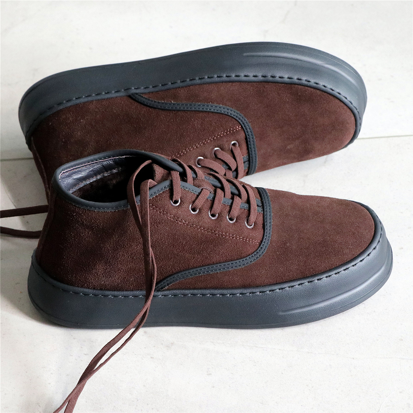 轻量化！巨舒适软底！加绒保暖！复古磨砂牛皮休闲鞋棉靴板鞋球鞋