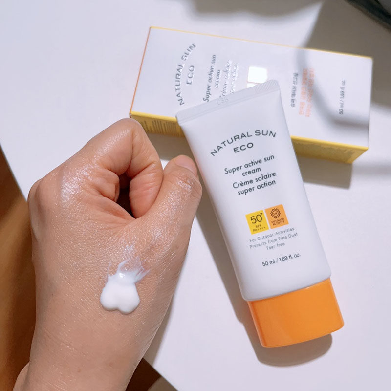 韩国本土菲诗小铺ECO自然阳光强效防水防汗防晒乳霜户外运动SPF50