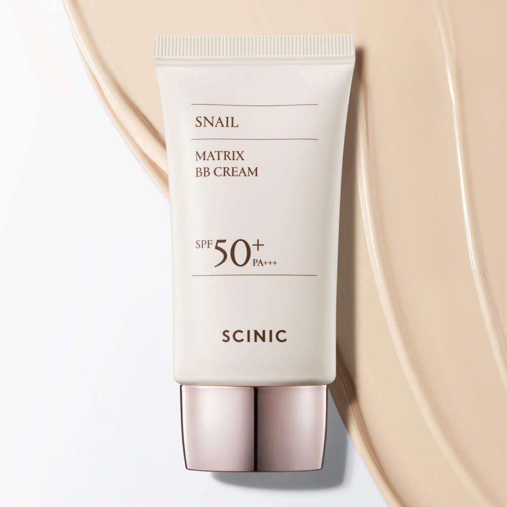 韩国SCINIC赛倪蜗牛保湿弹力修护BB霜防晒遮瑕提亮肤色轻薄SPF50+