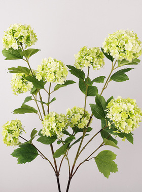 仿真5头雪球花批发 婚庆摆件绢花家居装饰花艺 多色木绣球仿真花