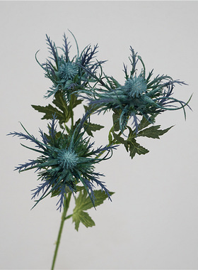 野刺芹单枝仿真花家居婚庆软装插花摆件创意摄影道具塑料假花批发
