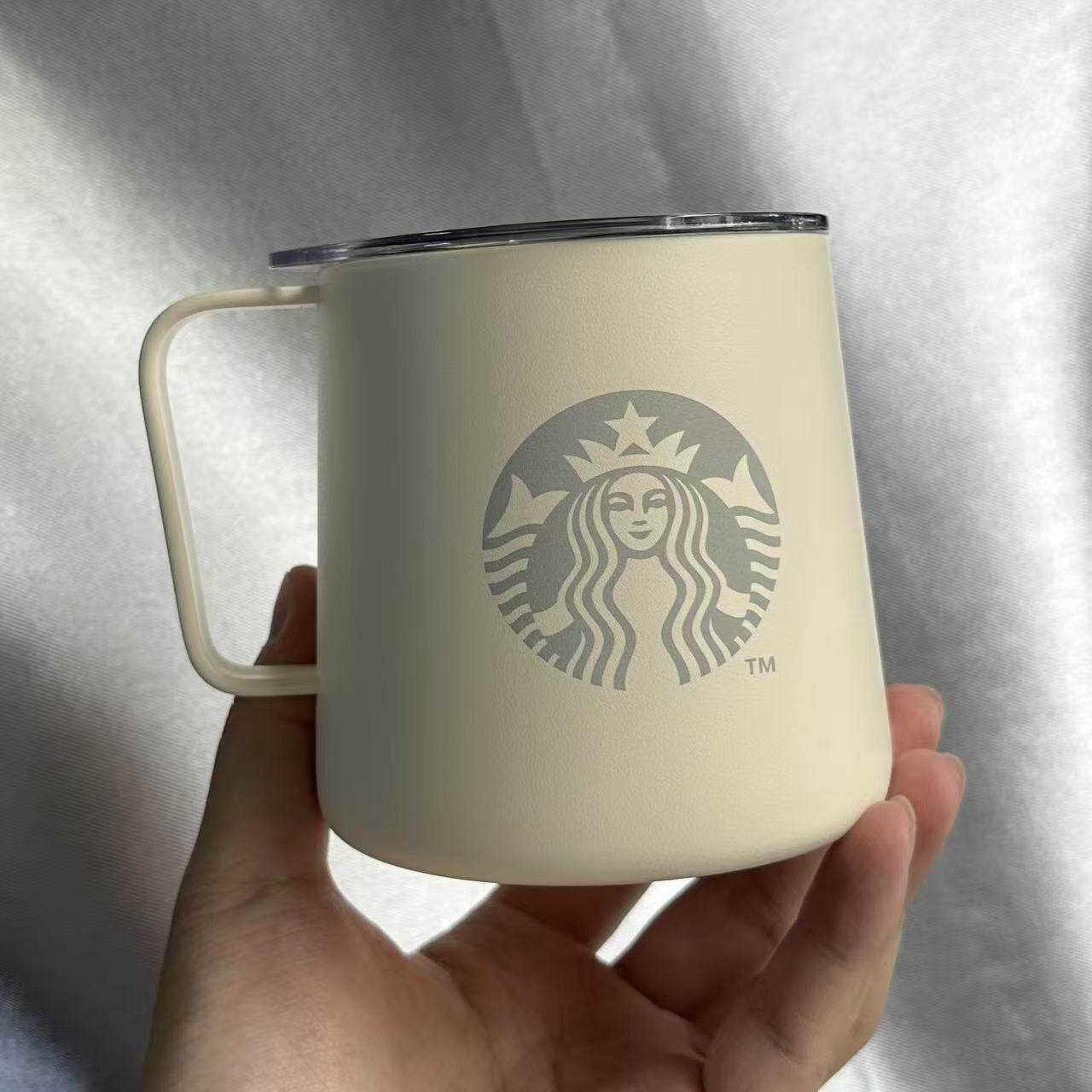 星巴克杯子联名款经典简约不锈钢桌面咖啡马克杯办公室把手喝水杯