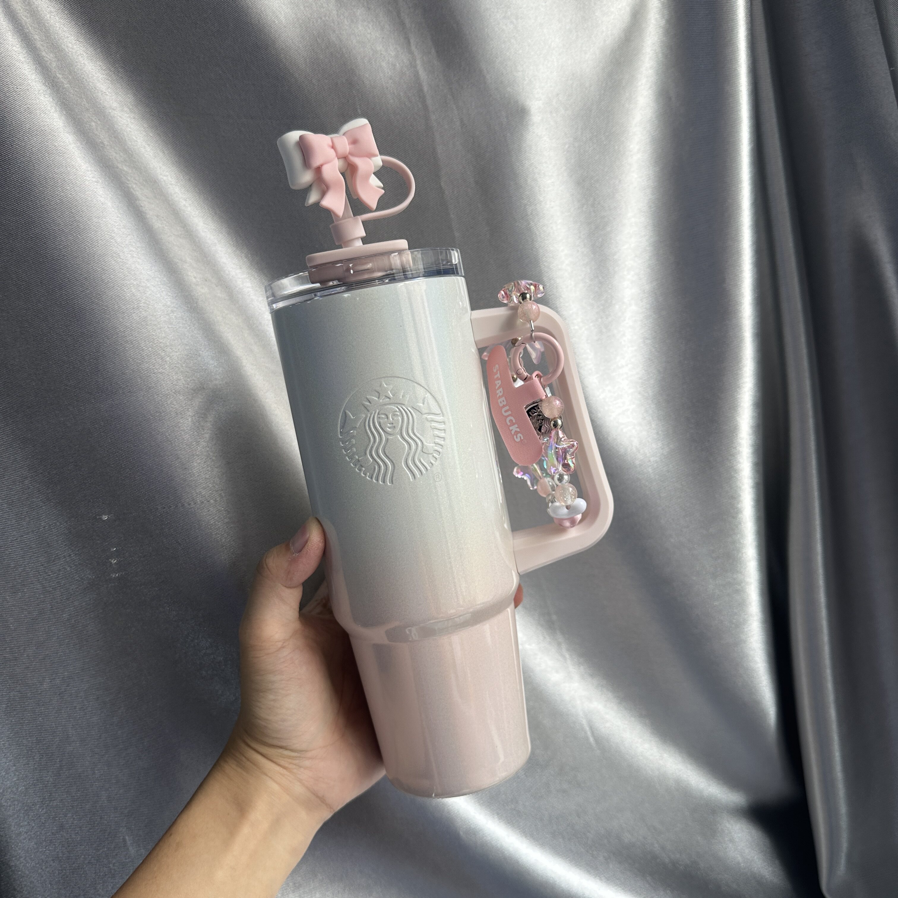 星巴克900ml不锈钢保温吸管杯