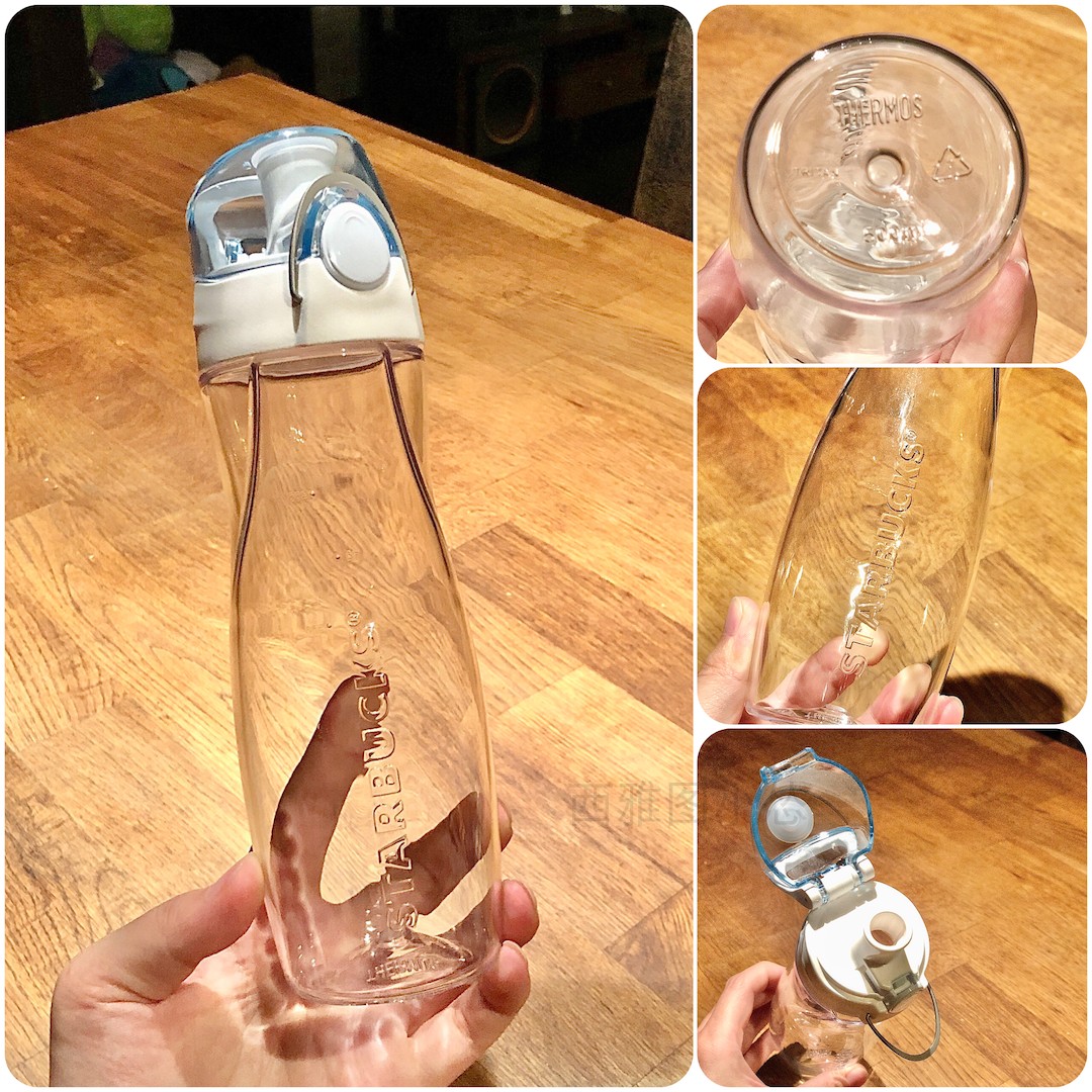 星巴克杯子夏日随身瓶轻便膳魔师合作款小蛮腰运动提手大容量随行