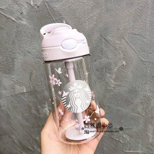 星巴克杯子迪克紫樱樱花小熊马克