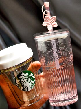 星巴克夏日幻彩皇冠玻璃吸管杯