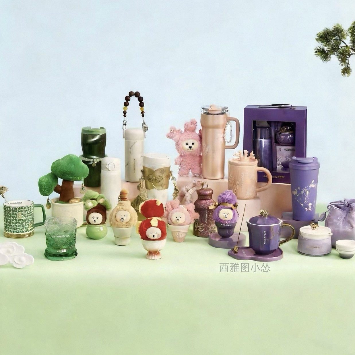 星巴克2026保温杯星好运祥文珊瑚发财树猫眼石马克杯礼盒咖啡杯