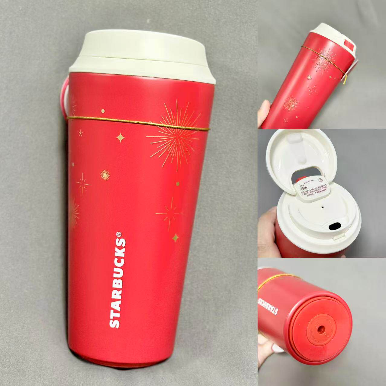 星巴克多彩网球夏日系列清新绿色不锈钢不倒杯保温杯咖啡杯车载