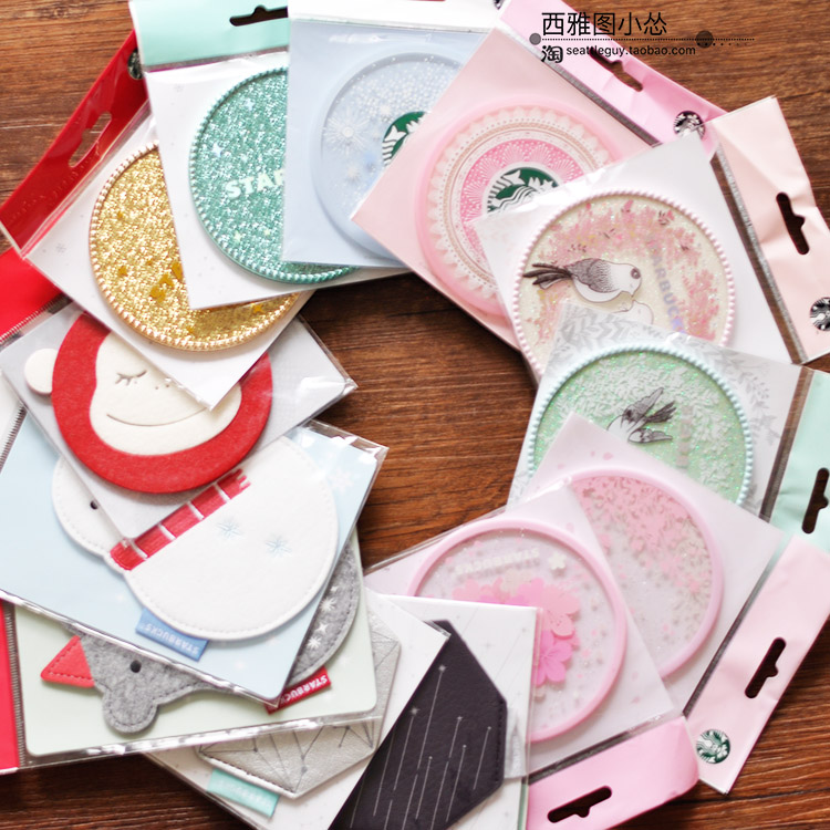 2016韩国星巴克樱花杯垫