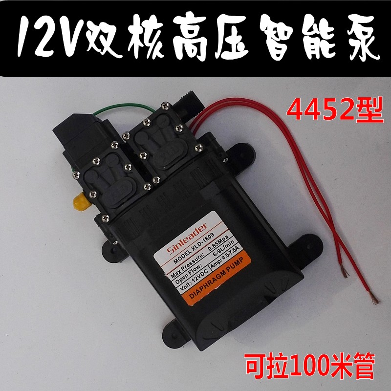 台州信利达12V双核动力水泵 农用电动喷雾器双泵高压 拉100米打药
