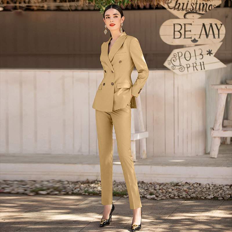 春季高级感时尚ol职业套装经理人气质干练西装套裤工作服女