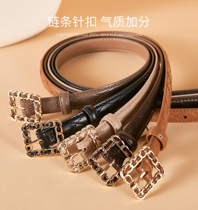 女士皮带真皮时尚针扣细腰带女式休闲装饰女裤腰带2.0cm厂家直销