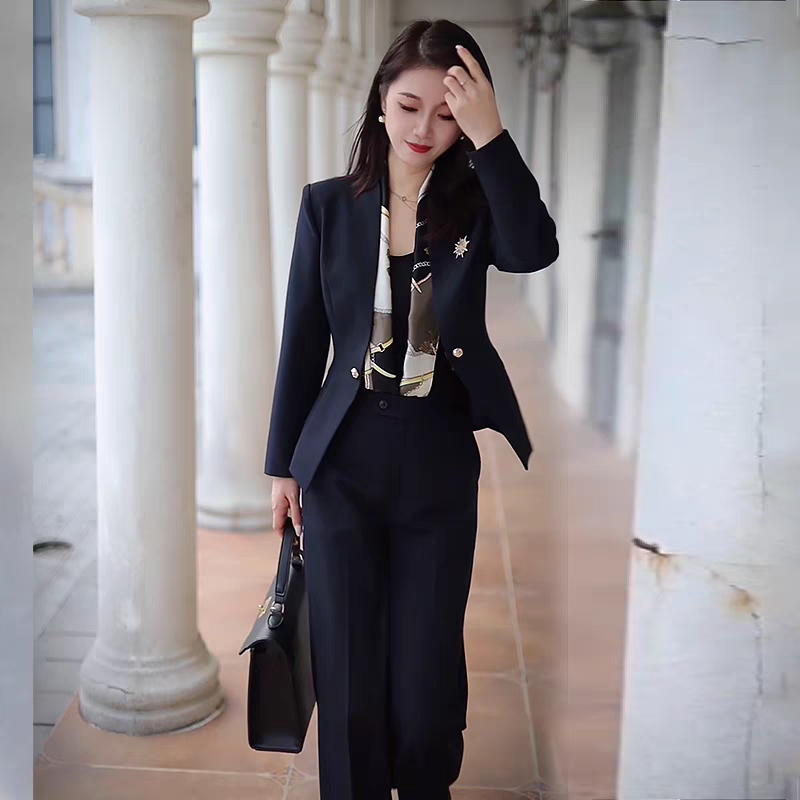 春秋季新款女装职业装女装套装西装气质职业女裤正装工作服女
