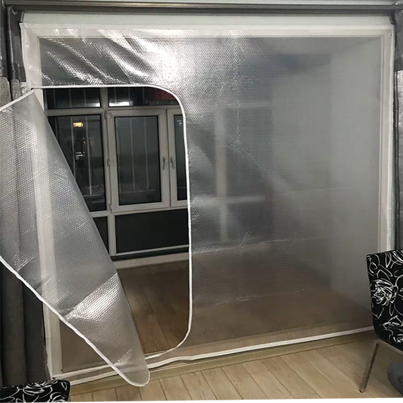 窗户保暖防寒气泡膜结水漏风阳台垭口隔断加厚保温密封拉链贴隔音