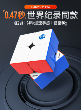 GAN251二阶魔方磁力正品比赛专用初学者儿童益智专业玩具磁吸2阶