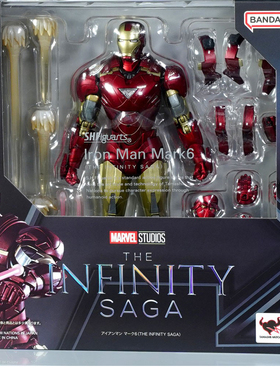 万代 shf 复联 mk6 钢铁侠 漫威 THE INFINITY SAGA MK6 正版可动