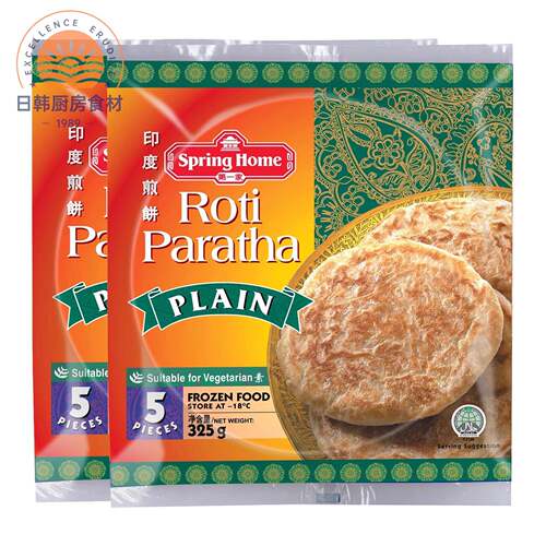 家/Spring Home原味印度煎饼325g葱抓饼5片素食饼新加坡进口