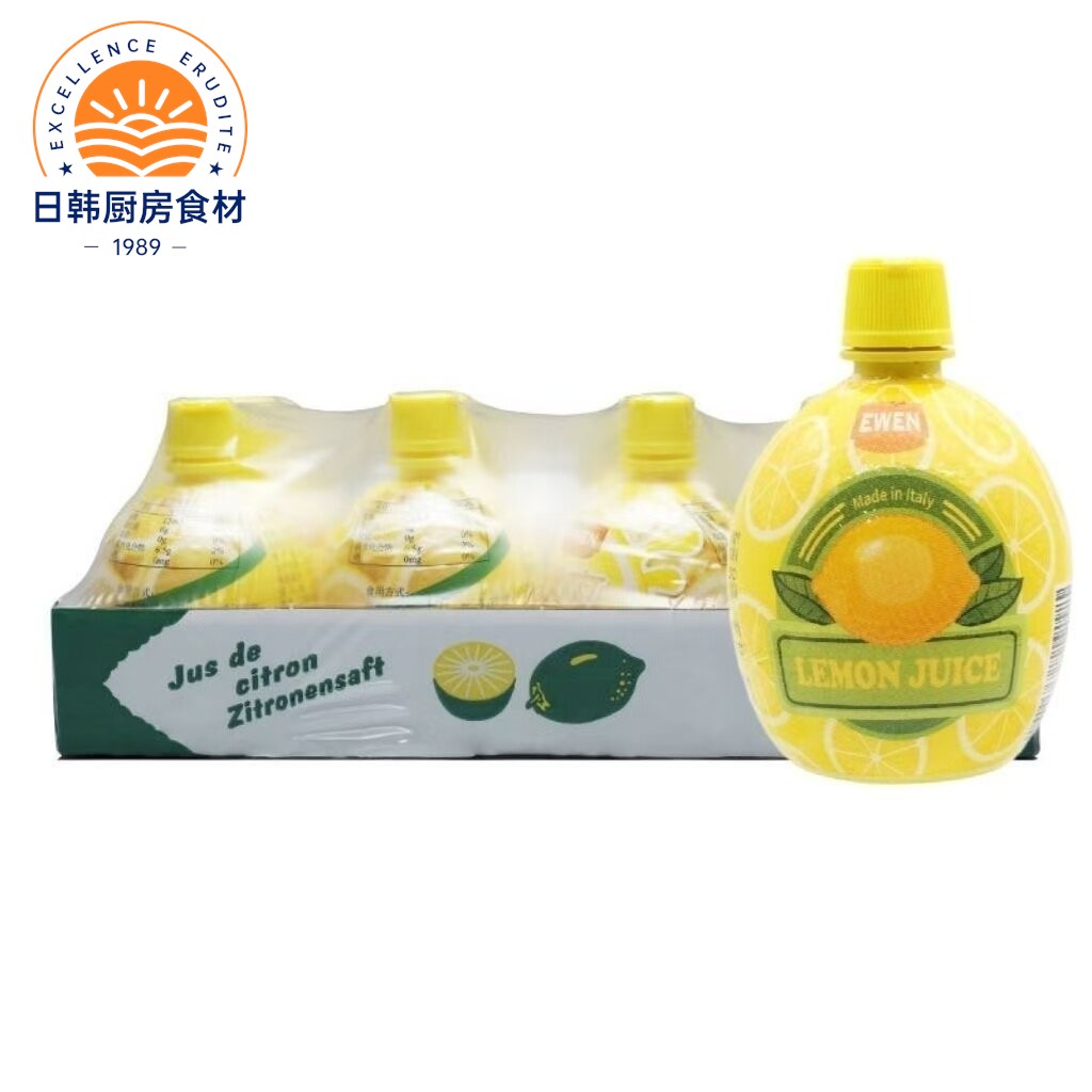 意文浓缩黄柠檬汁200ml*12瓶 果汁laza lemon 莱滋意大利进口图片