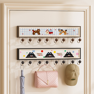 多巴胺联排吸盘挂钩简约可移动门后挂衣架免打孔强力承重多功能架