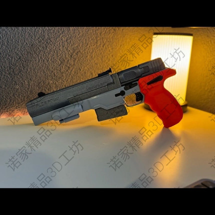 赛博朋克2077马洛里安3516强尼银手cos3d打印模型枪摆件科技帅气