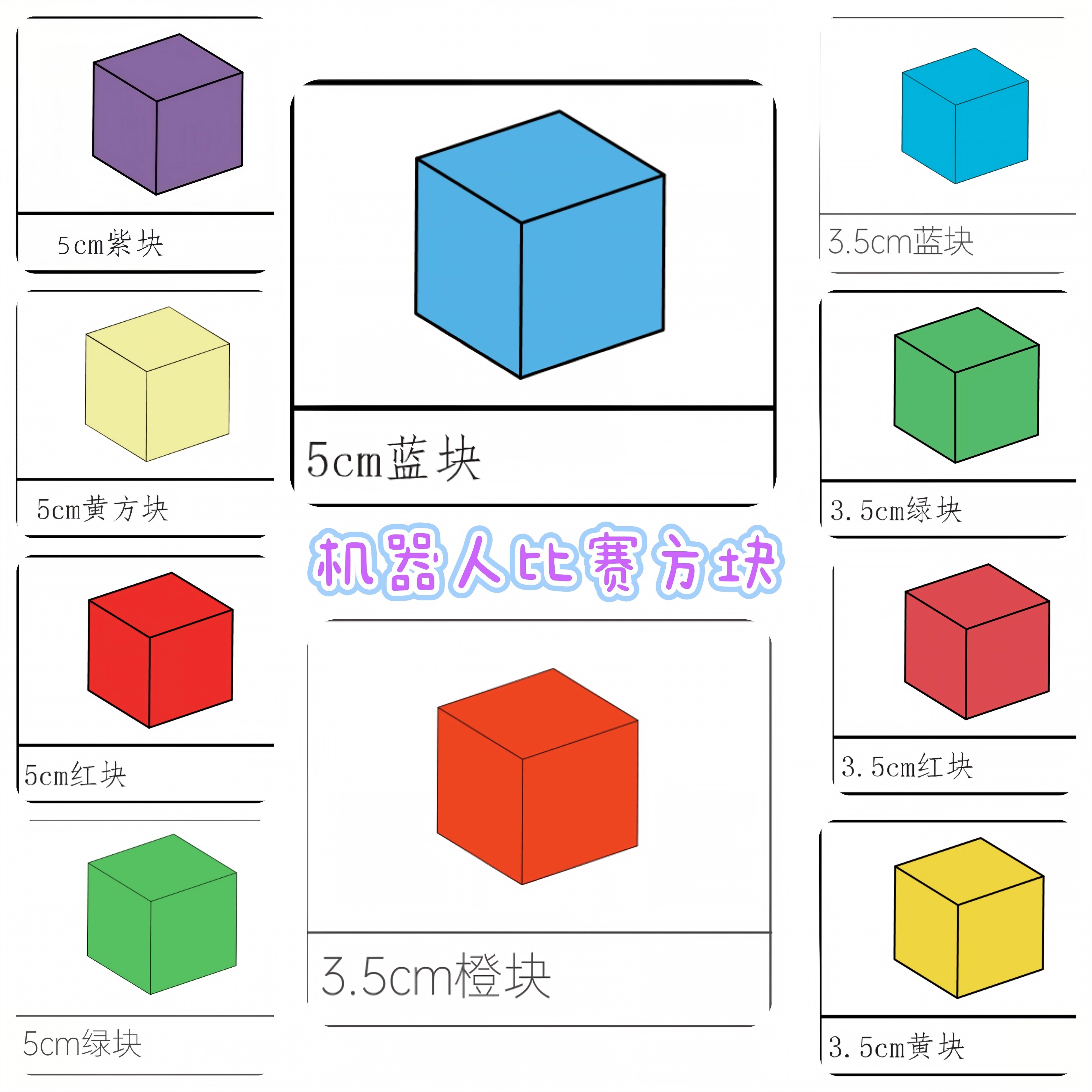 方块小球鲸鱼中鸣机器人比赛道具结构塑料积木配件编程遥控竞赛图片
